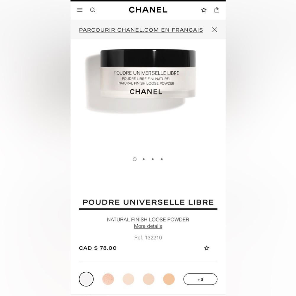 NEW Chanel loose powder. Shade translucent ( for all skin tones).